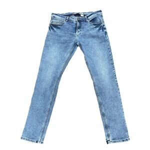 Cultura Jeans Mens 34X32 Blue Denim Skinny Straight Slim Stretch Modern Casual